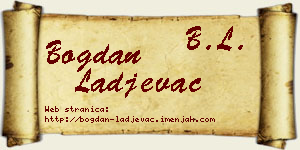 Bogdan Lađevac vizit kartica